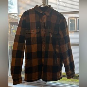 Carhartt Brown and Black Plaid Jacket